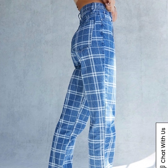 PACSUN Plaid Dad Jean, Size 26 - Picture 3 of 8